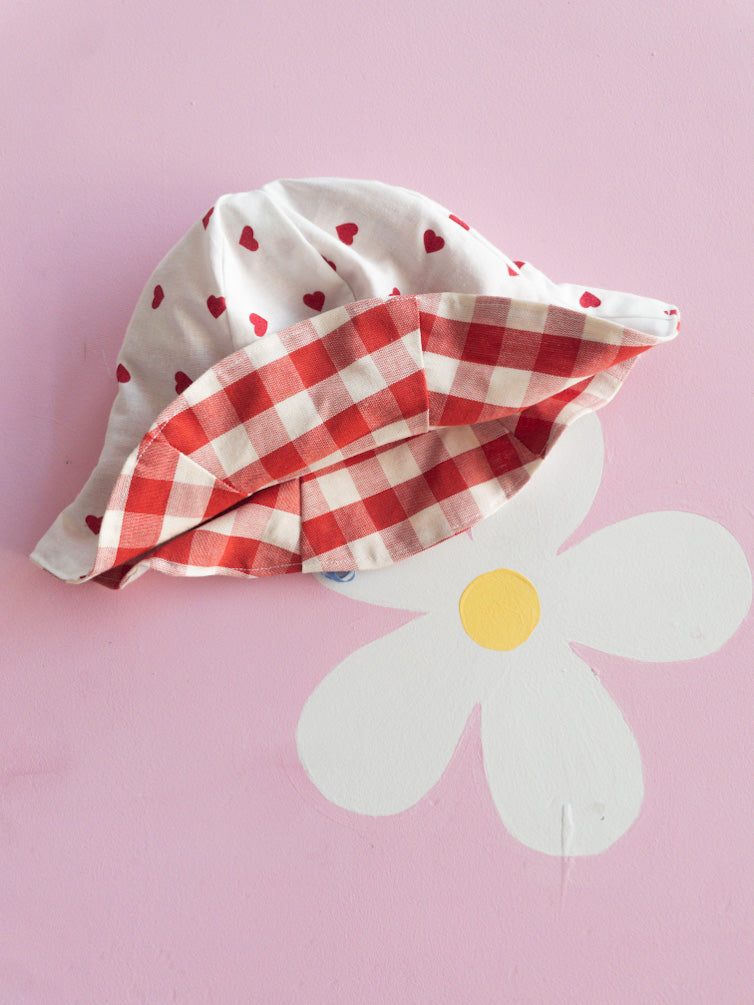 Cappellino cuori + vichy