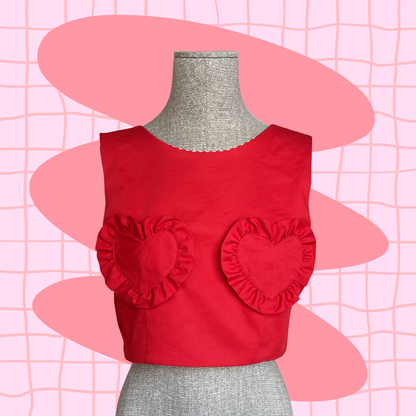 Top regina di cuori - reversibile