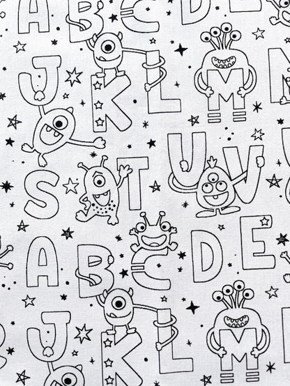 Tovaglietta da colorare - Lettere e alieni