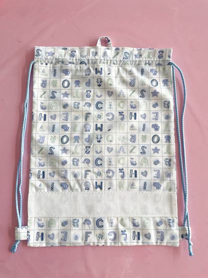 Sacchetta letterine azzurre