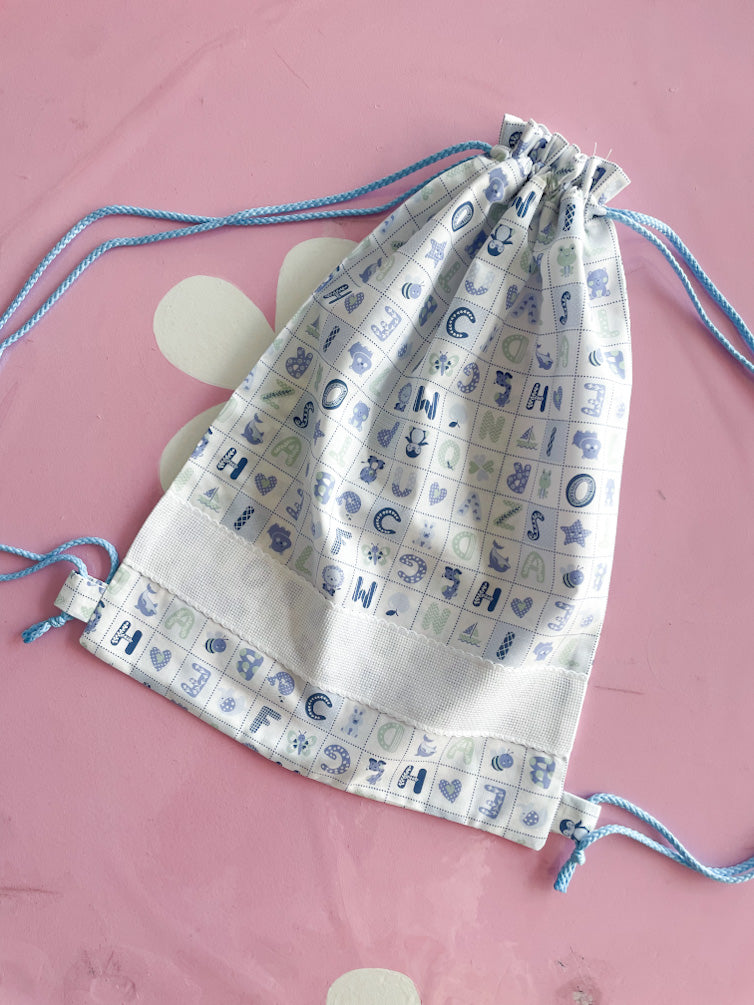 Sacchetta letterine azzurre