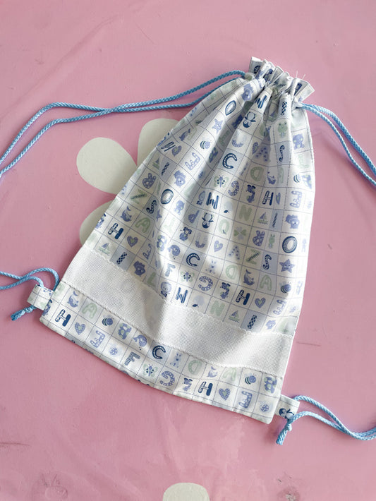 Sacchetta letterine azzurre