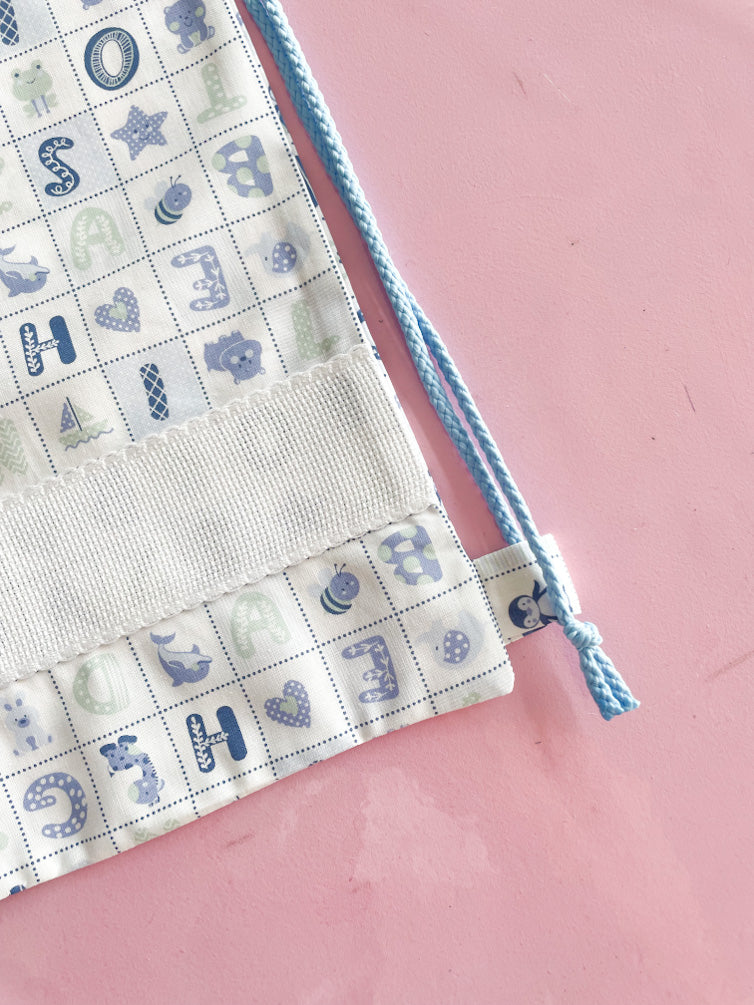 Sacchetta letterine azzurre