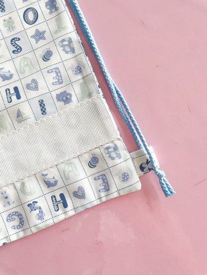 Sacchetta letterine azzurre