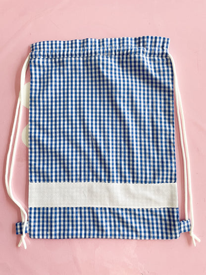 Sacchetta vichy blu