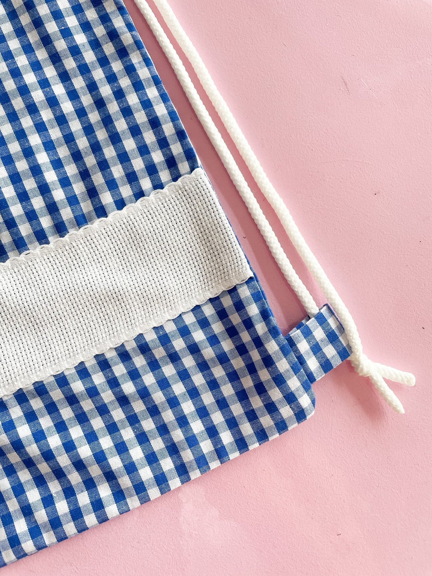Sacchetta vichy blu