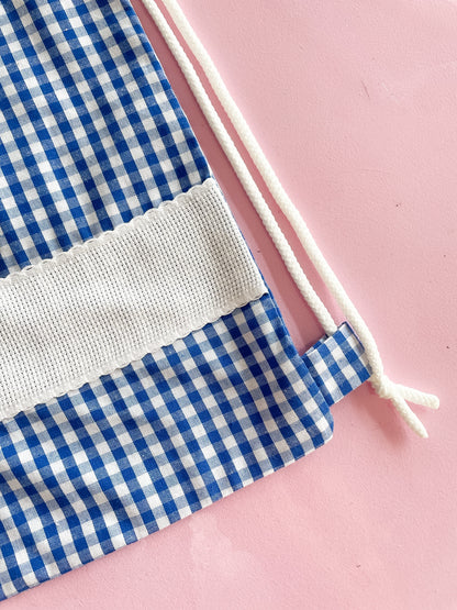 Sacchetta vichy blu