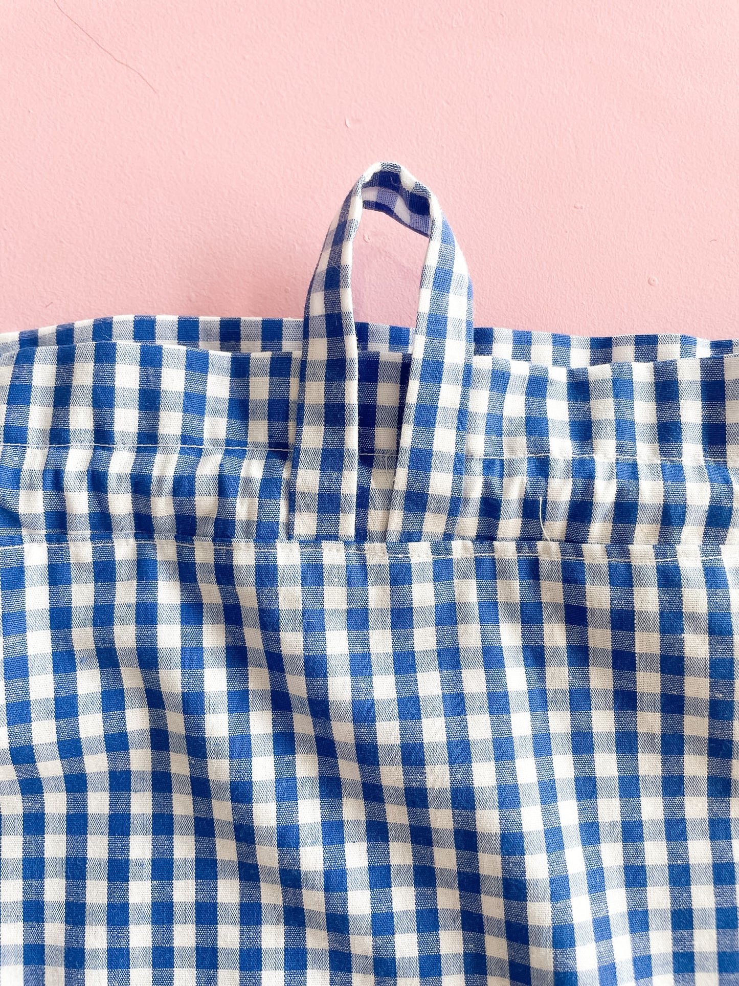 Sacchetta vichy blu
