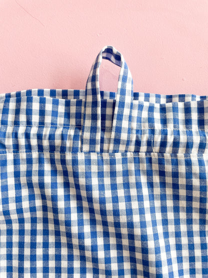 Sacchetta vichy blu