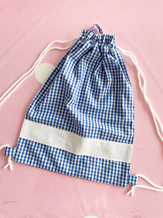 Sacchetta vichy blu