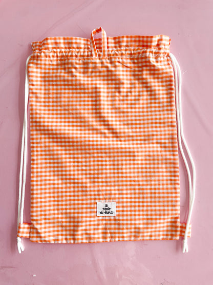 Sacchetta vichy arancione