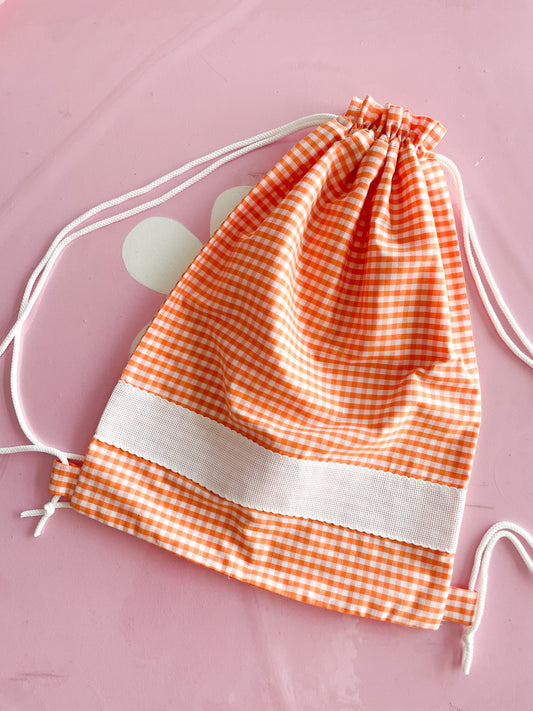 Sacchetta vichy arancione