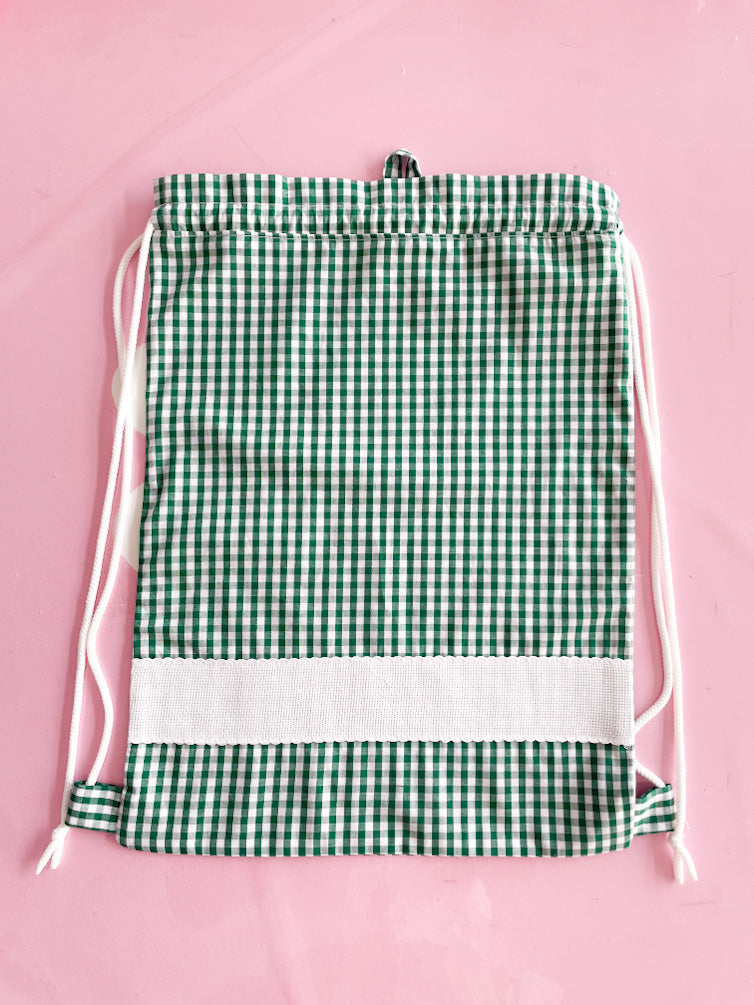 Sacchetta vichy verde bosco