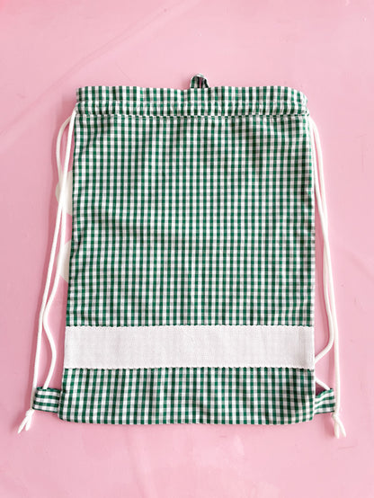 Sacchetta vichy verde bosco
