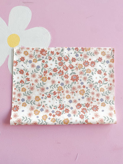 Portapannolini fiorellini + interno verde salvia