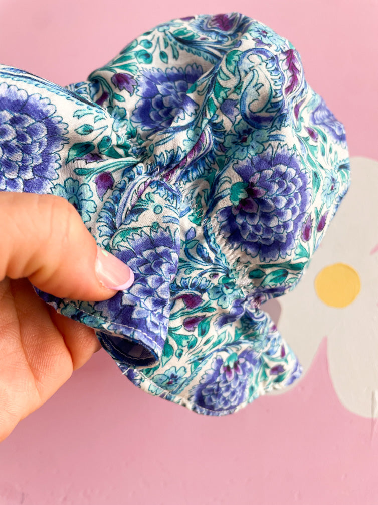 Cappellino botanico + vichy blu