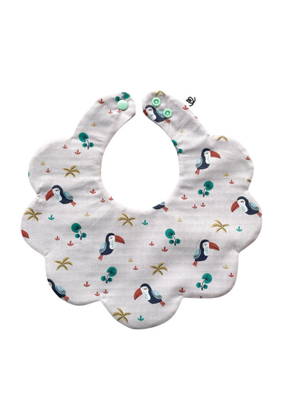 Bavaglia fiore - tucani retro azzurro