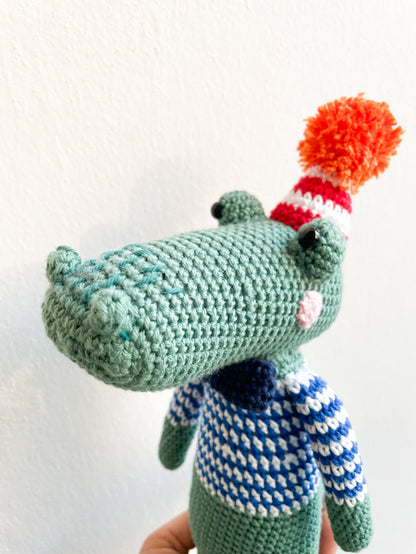 Peluche amigurumi Coccodrillo