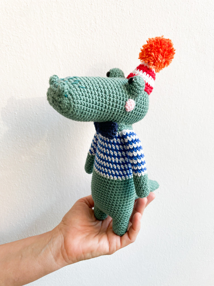 Peluche amigurumi Coccodrillo