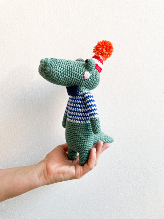 Peluche amigurumi Coccodrillo