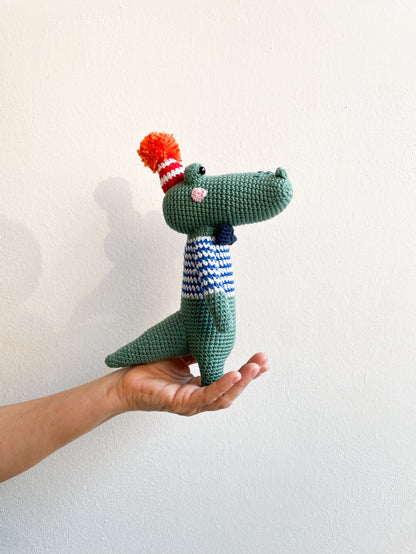 Peluche amigurumi Coccodrillo